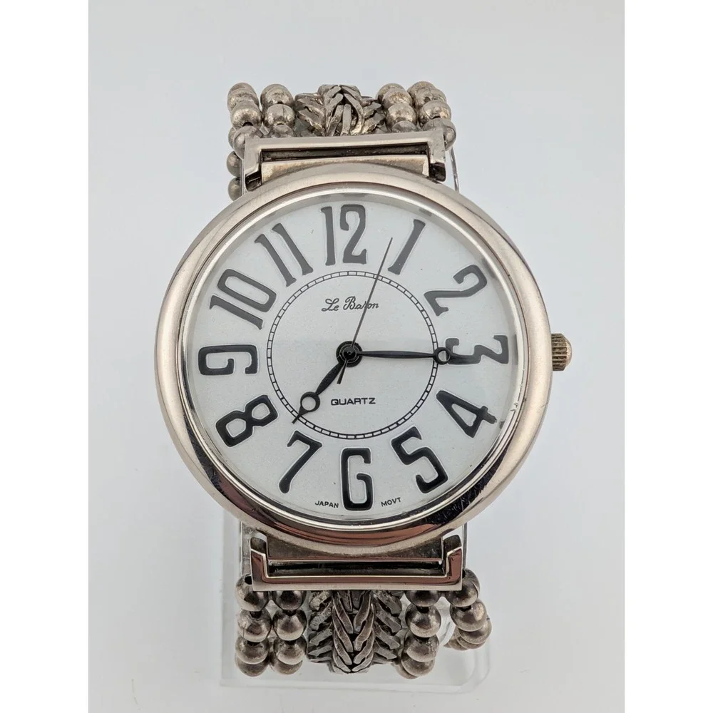 Vintage Le Baron Watch Women 42mm Case Multi Strand 7.5
